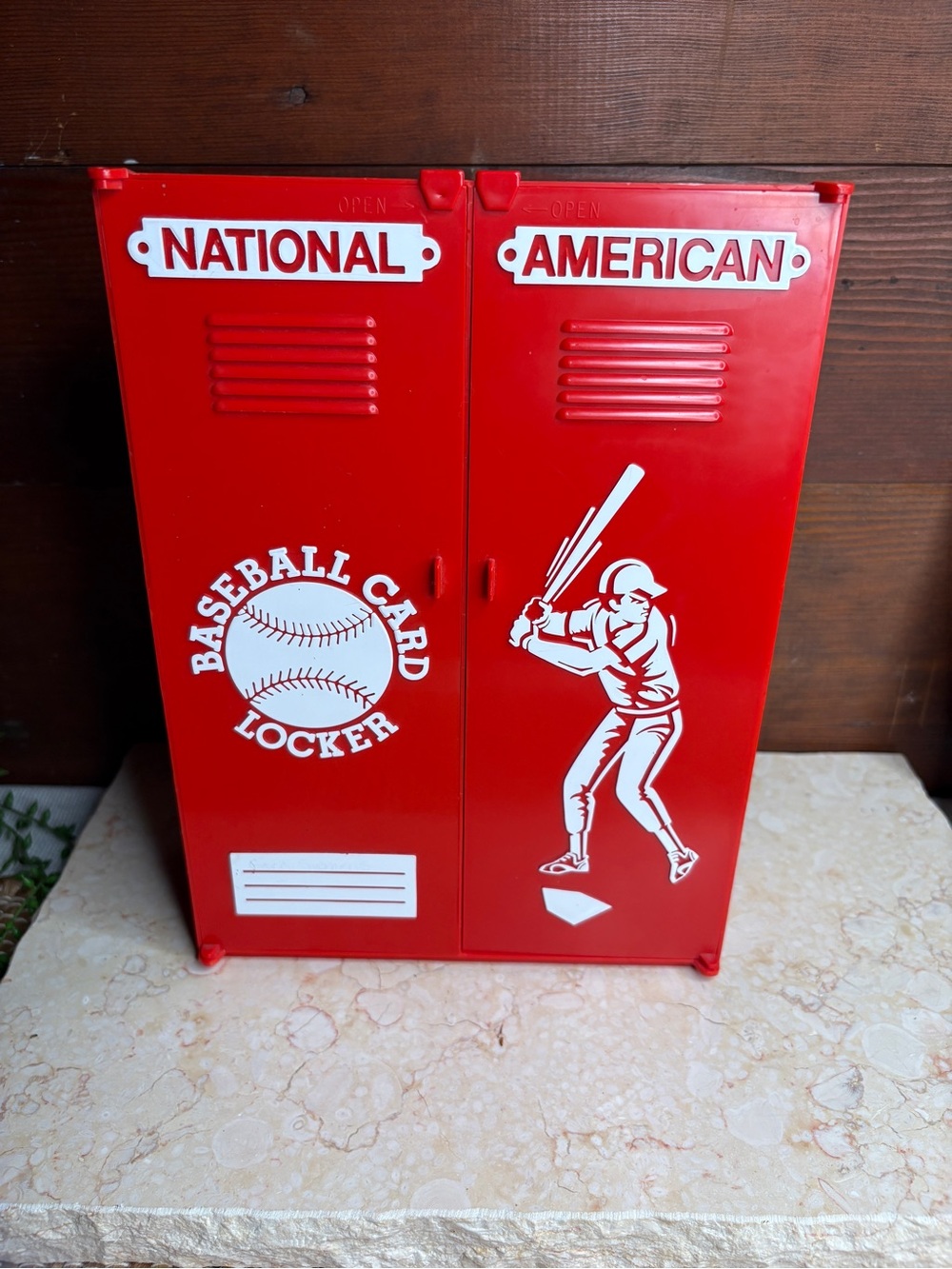 Vintage Lakeside Red Plastic Baseball Card Locker National American 1968 MLB